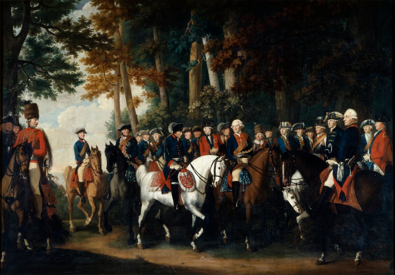 Kuningas Frederick II:n paluu Preussen von Manoeverista, n. 1785 tekijältä German School
