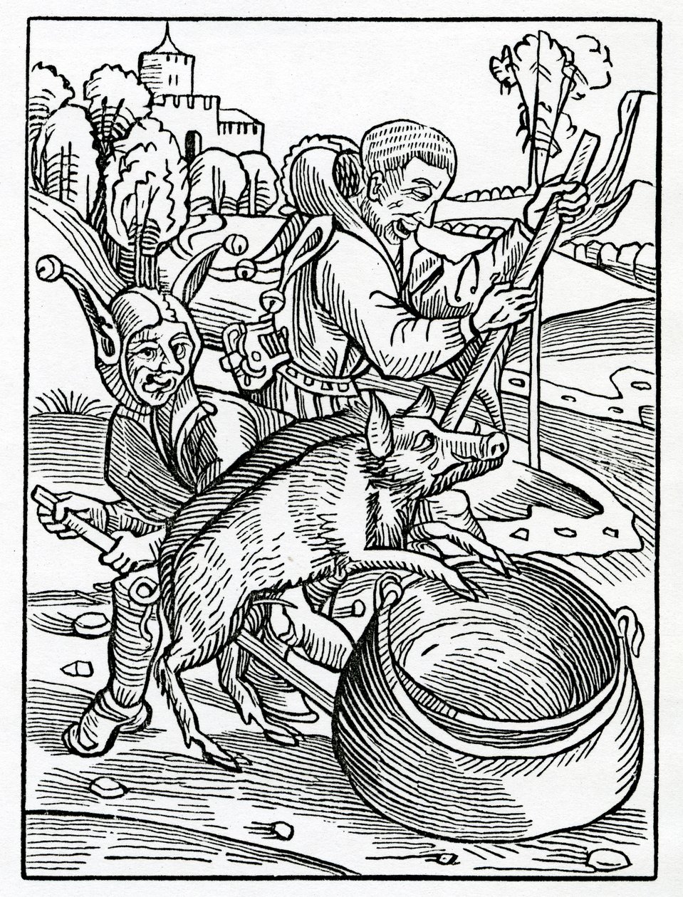 Pahoista neuvonantajista, tuomareista ja lakimiehistä, esimerkki Alexander Barclayn englanninkielisestä käännöksestä "The Ship of Fools" vuonna 1874 julkaistusta painoksesta tekijältä German School