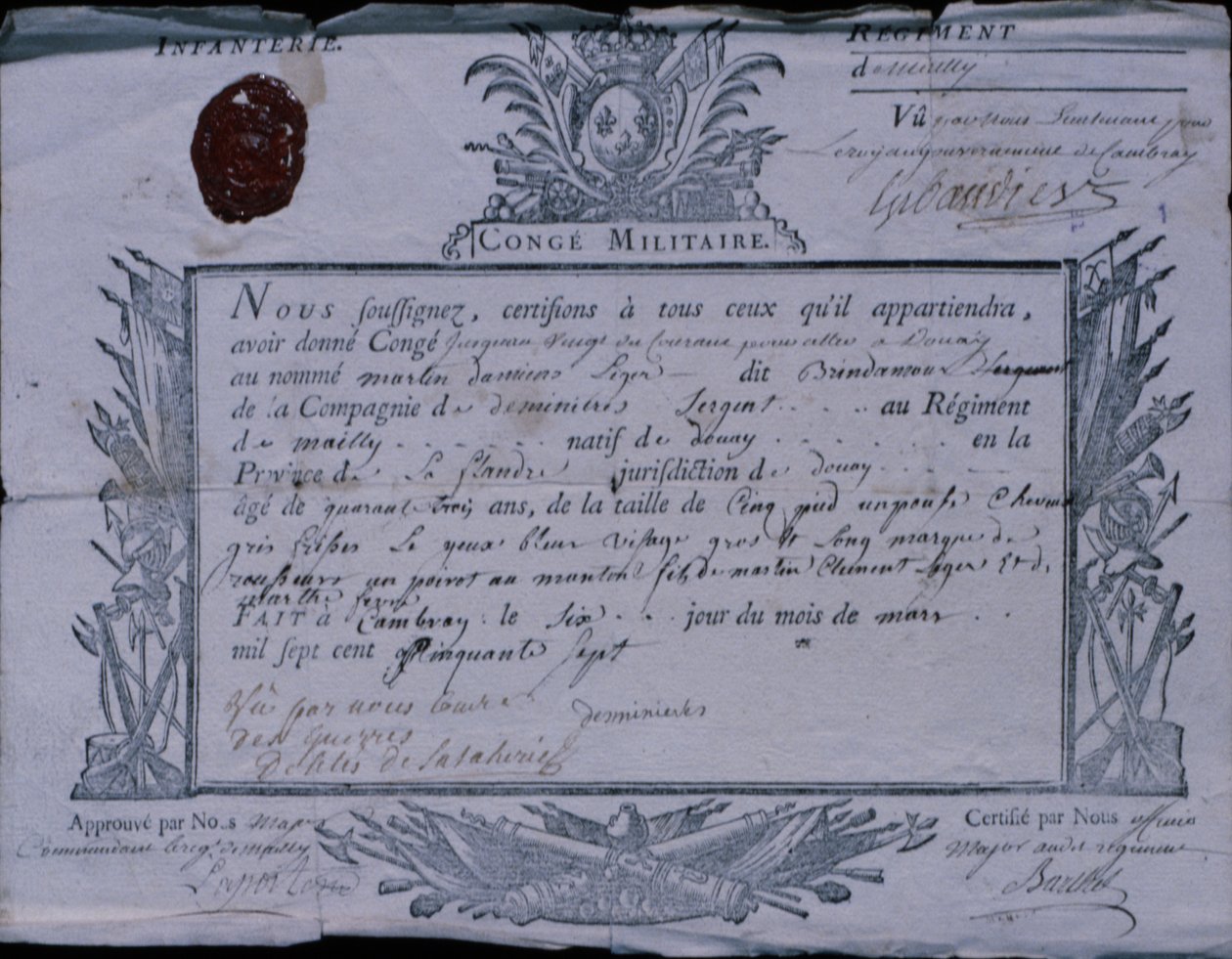 Rossbachin taistelun lupa, 1757 (kynä ja muste paperille) tekijältä German School