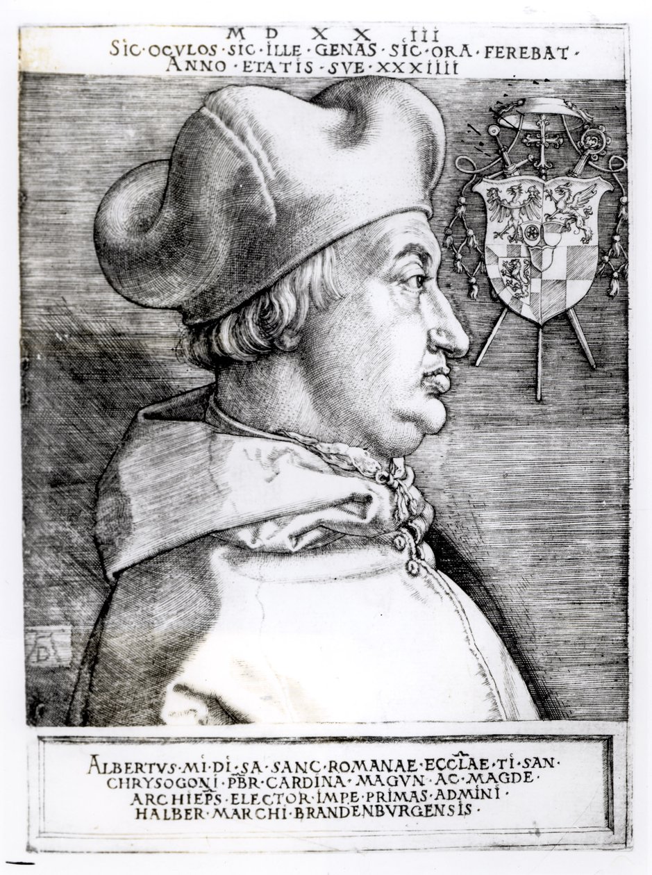 Mainzin kardinaalin vaaliruhtinas Albertin muotokuva, 1523 tekijältä German School