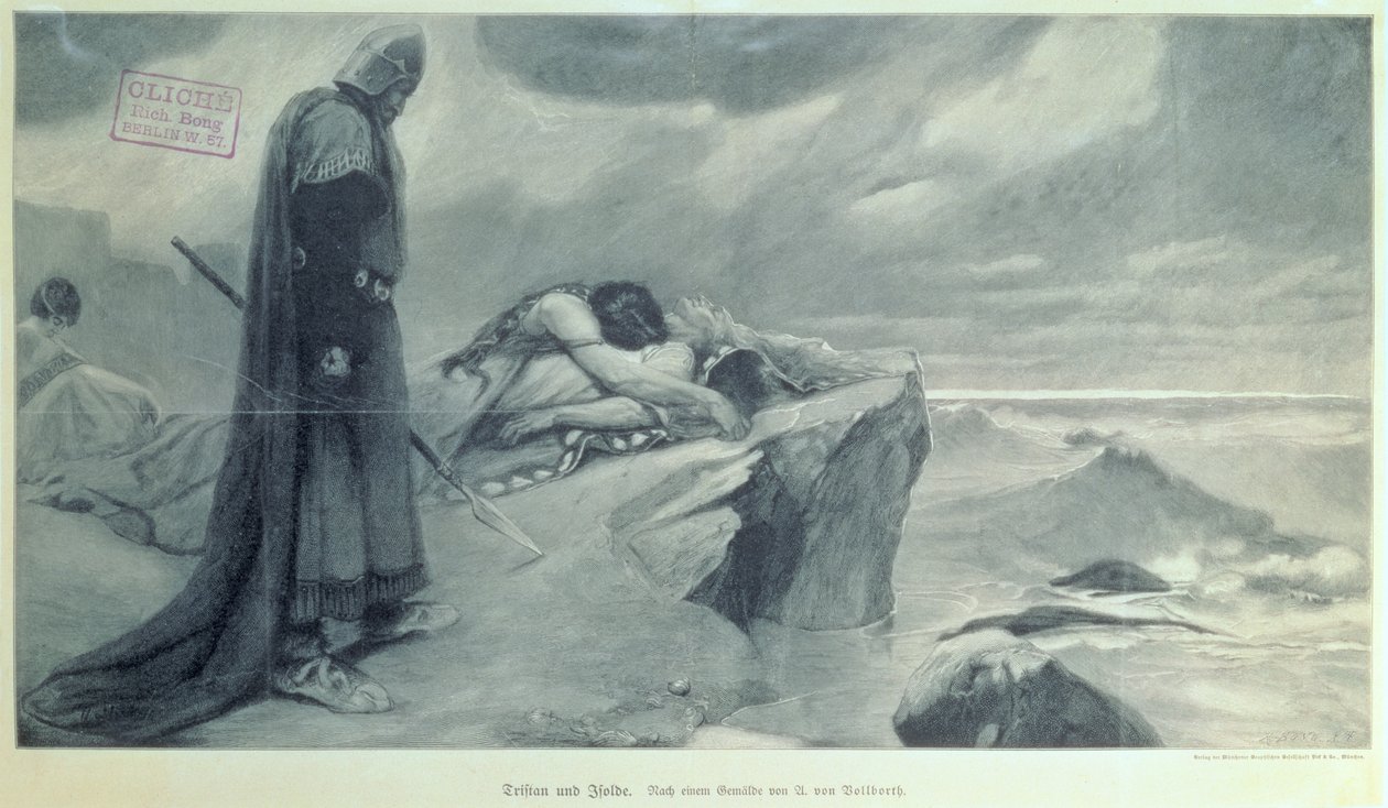 Maisema Richard Wagnerin (1813-83) oopperasta "Tristan ja Isolde" tekijältä German School