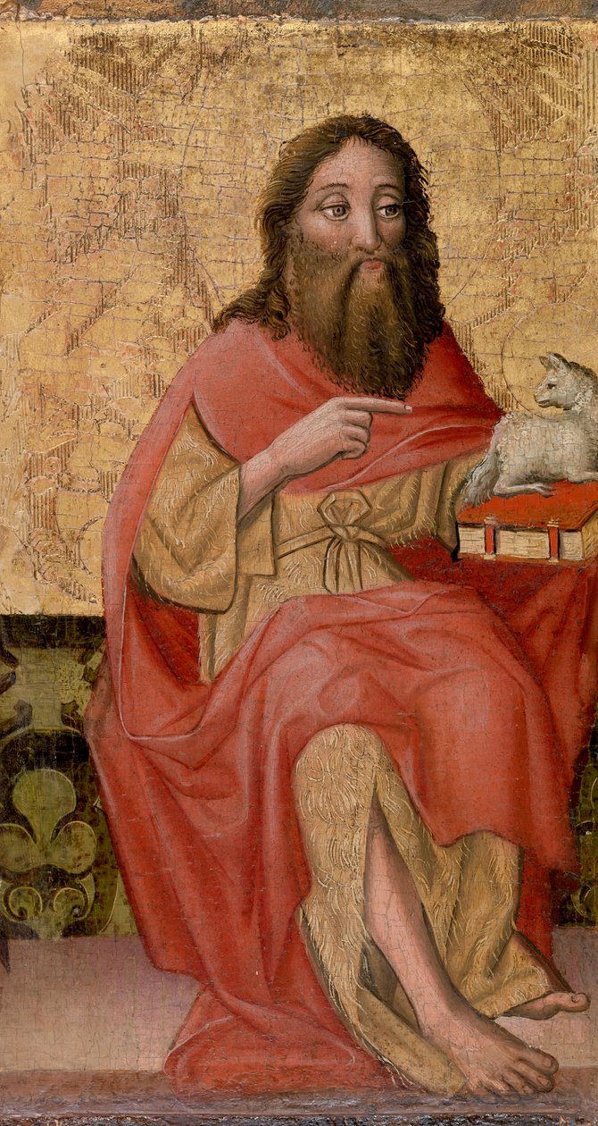 Pyhä Johannes Kastaja (tempera paneelissa) tekijältä German School