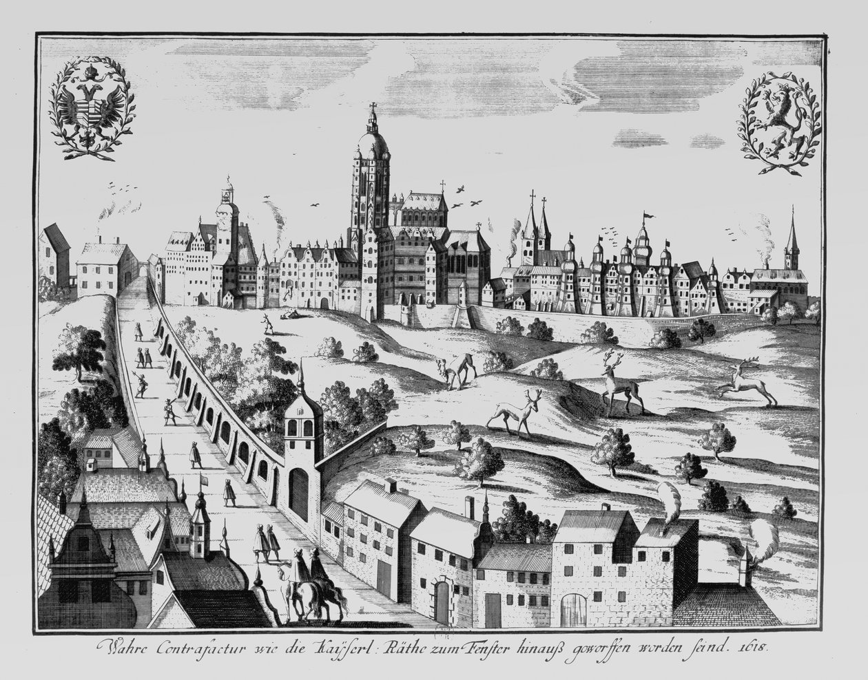 Prahan puolustaminen 3. elokuuta 1618 tekijältä German School