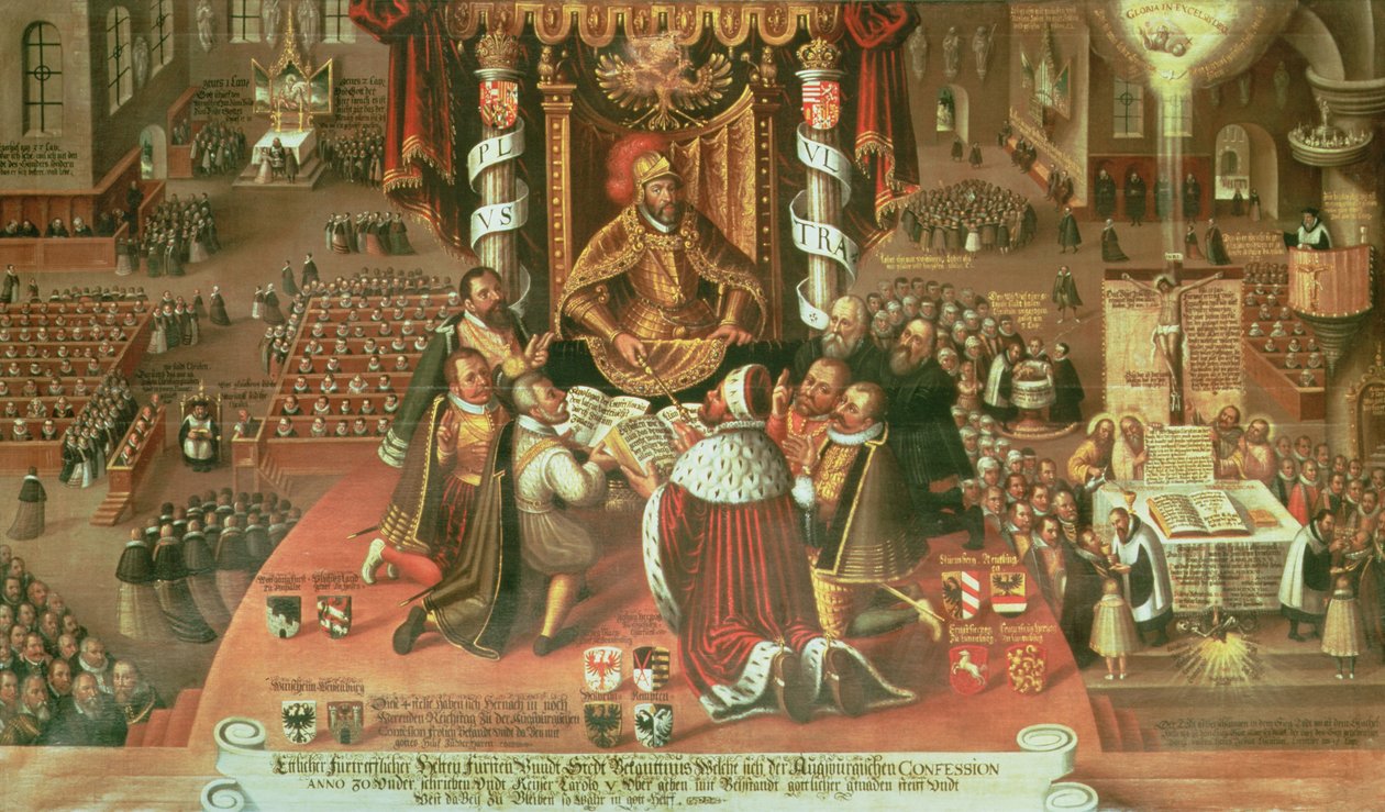 Augsburgin tunnustuksen toimittaminen, 25. kesäkuuta 1530, 1617 tekijältä German School