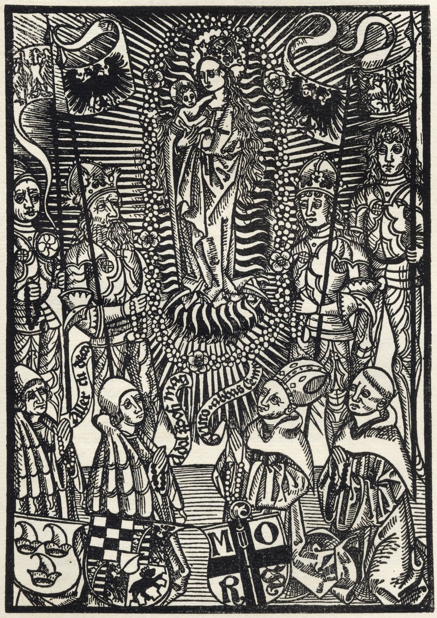 The Madonna in Glory, Richard Fisherin teoksesta Kaiverrusten, etsausten ja puupiirrosten kokoelma, julkaistu 1879 tekijältä German School