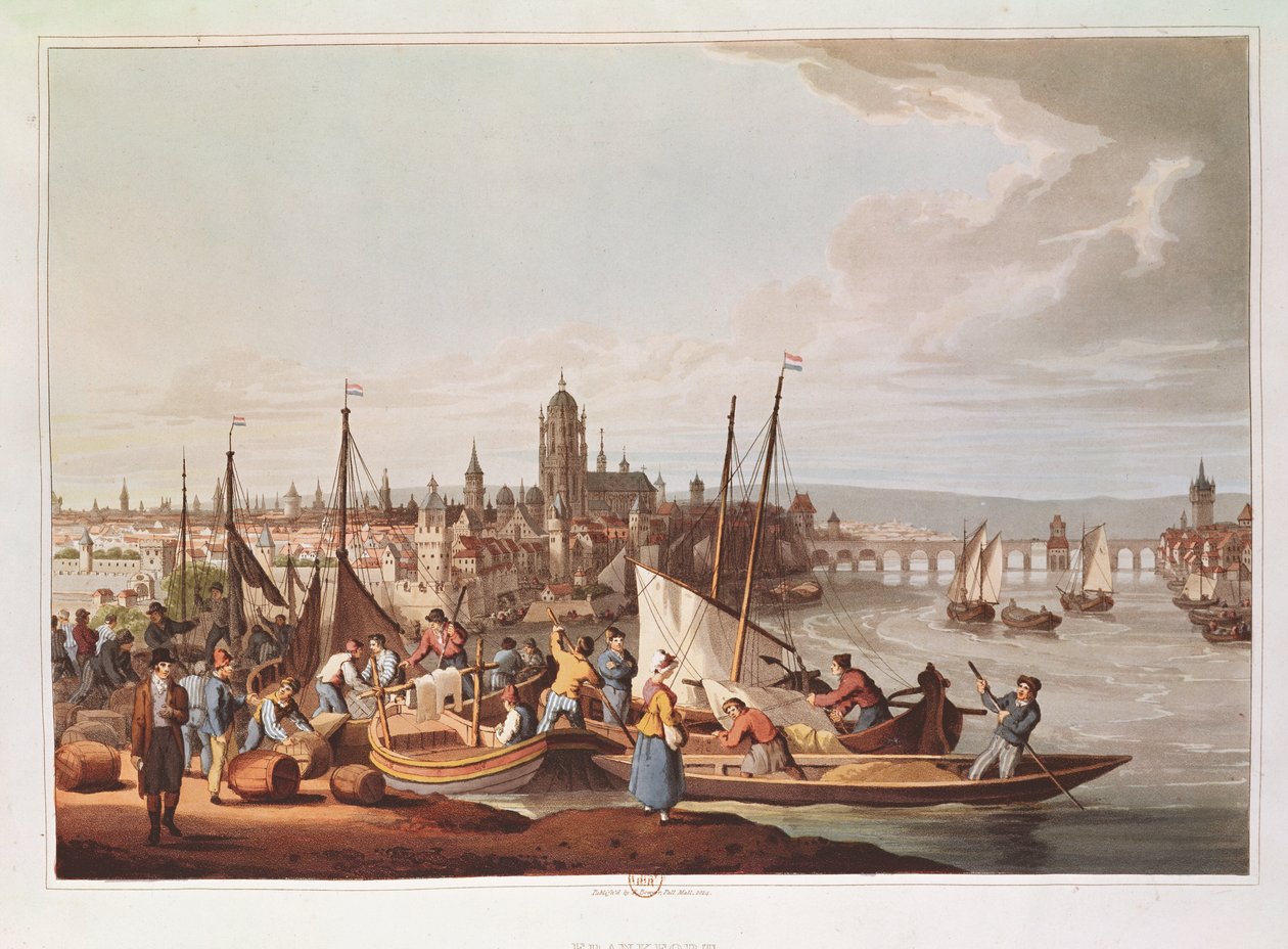Näkymä Frankfurtiin, 1814 tekijältä German School