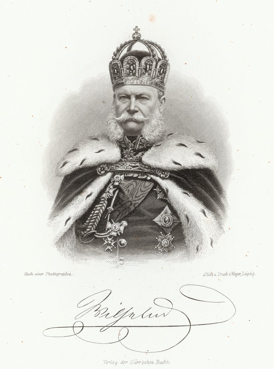 William I, Preussin kuningas (1830-1916) "Allgemeine Moden-Zeitung" -lehdessä, Leipzig, 1872 tekijältä German School