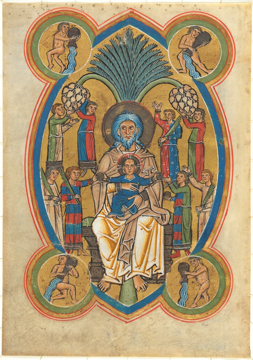 Paratiisi Kristuksen kanssa Abrahamin sylissä tekijältä German 13th Century