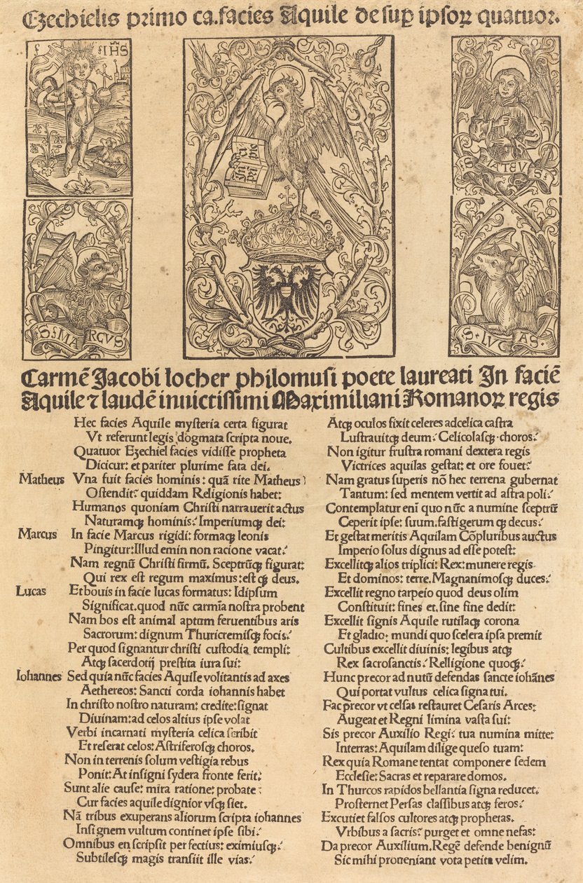 Allegoria kotkasta ja keisari Maximilian I:stä tekijältä German 15th Century