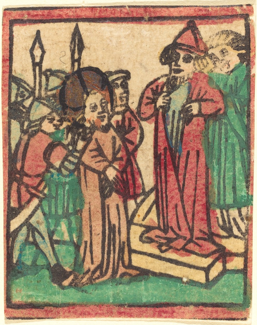 Kaifas repimässä vaatteensa tekijältä German 15th Century