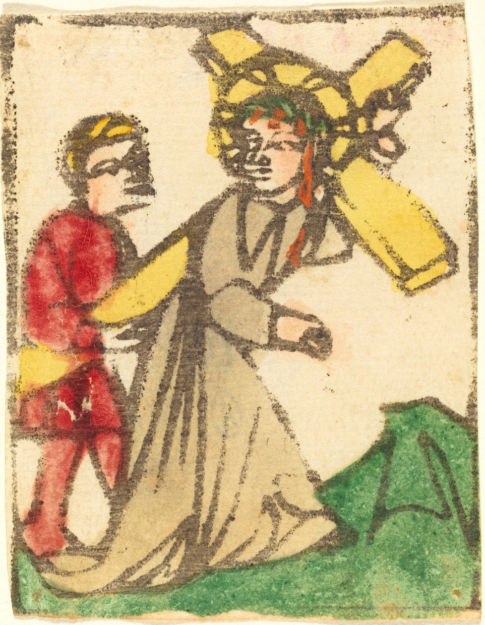 Kristus kantaa ristiä tekijältä German 15th Century