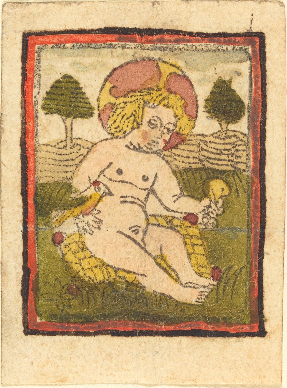 Kristus-lapsi linnun kanssa tekijältä German 15th Century