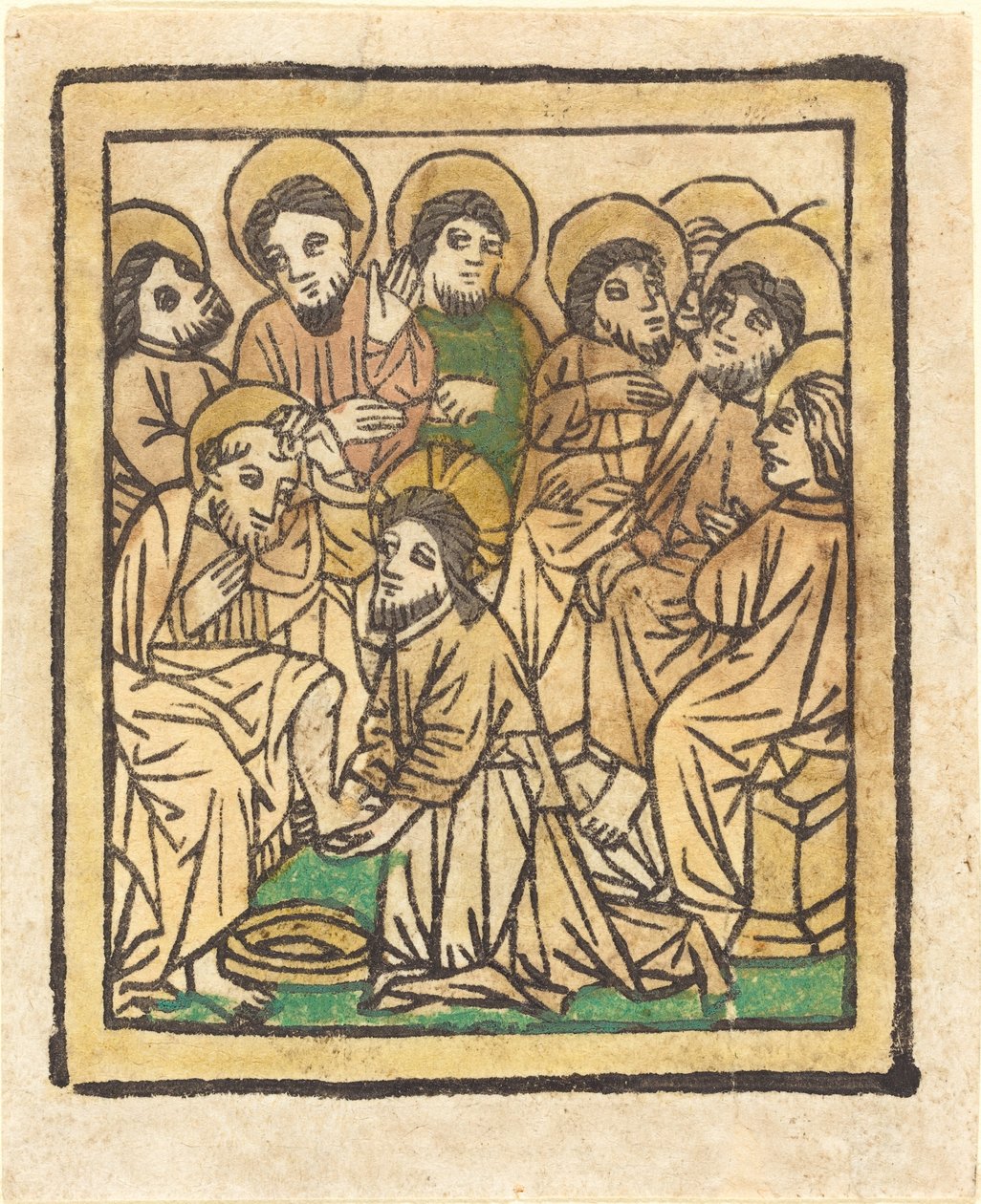 Kristus pesee apostolien jalkoja tekijältä German 15th Century