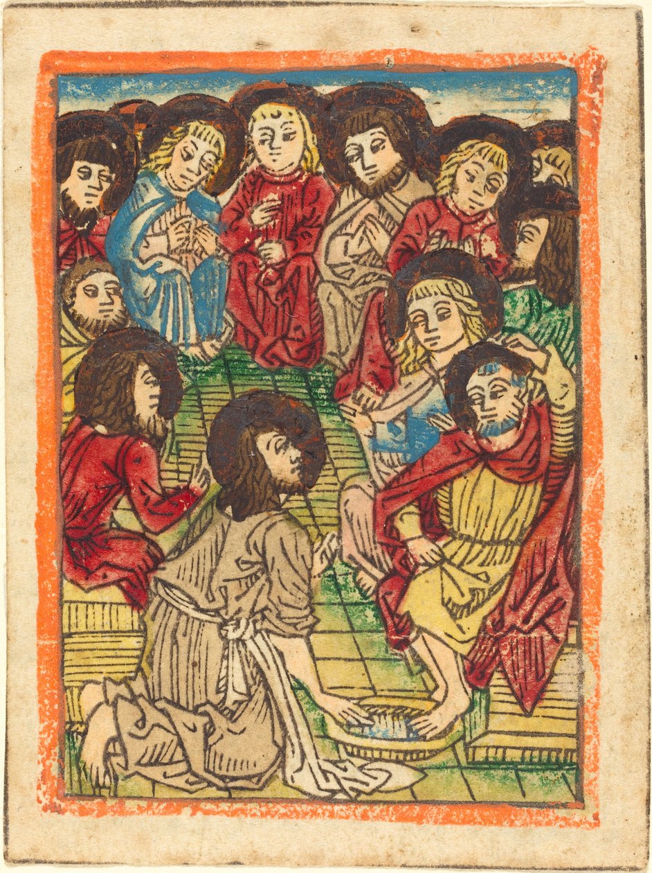 Kristus pesee apostolien jalkoja tekijältä German 15th Century