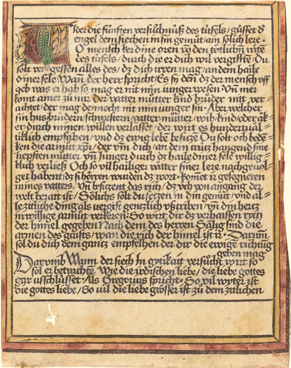 Kehotus ahneutta vastaan tekijältä German 15th Century