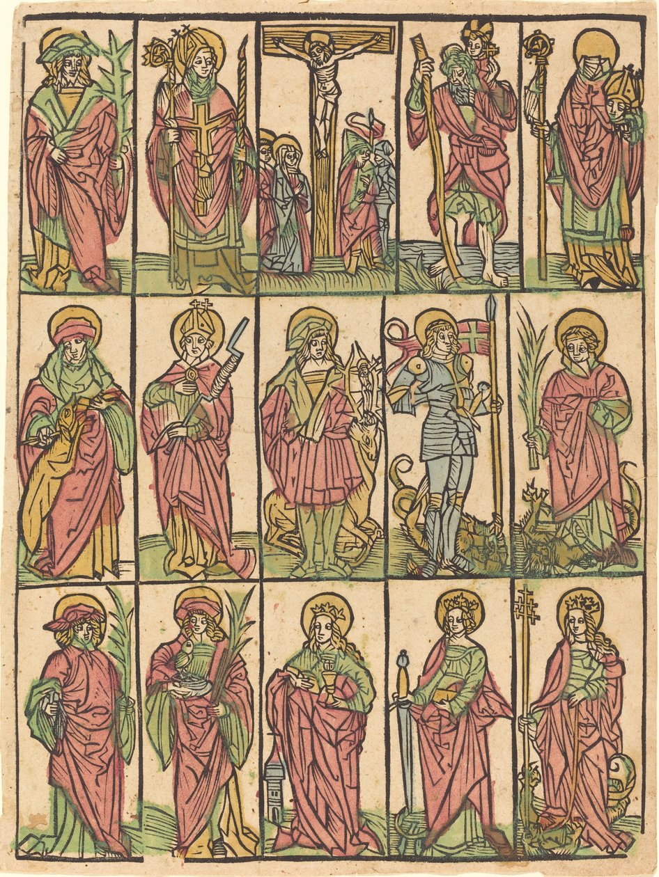 Neljätoista apupyhimystä tekijältä German 15th Century