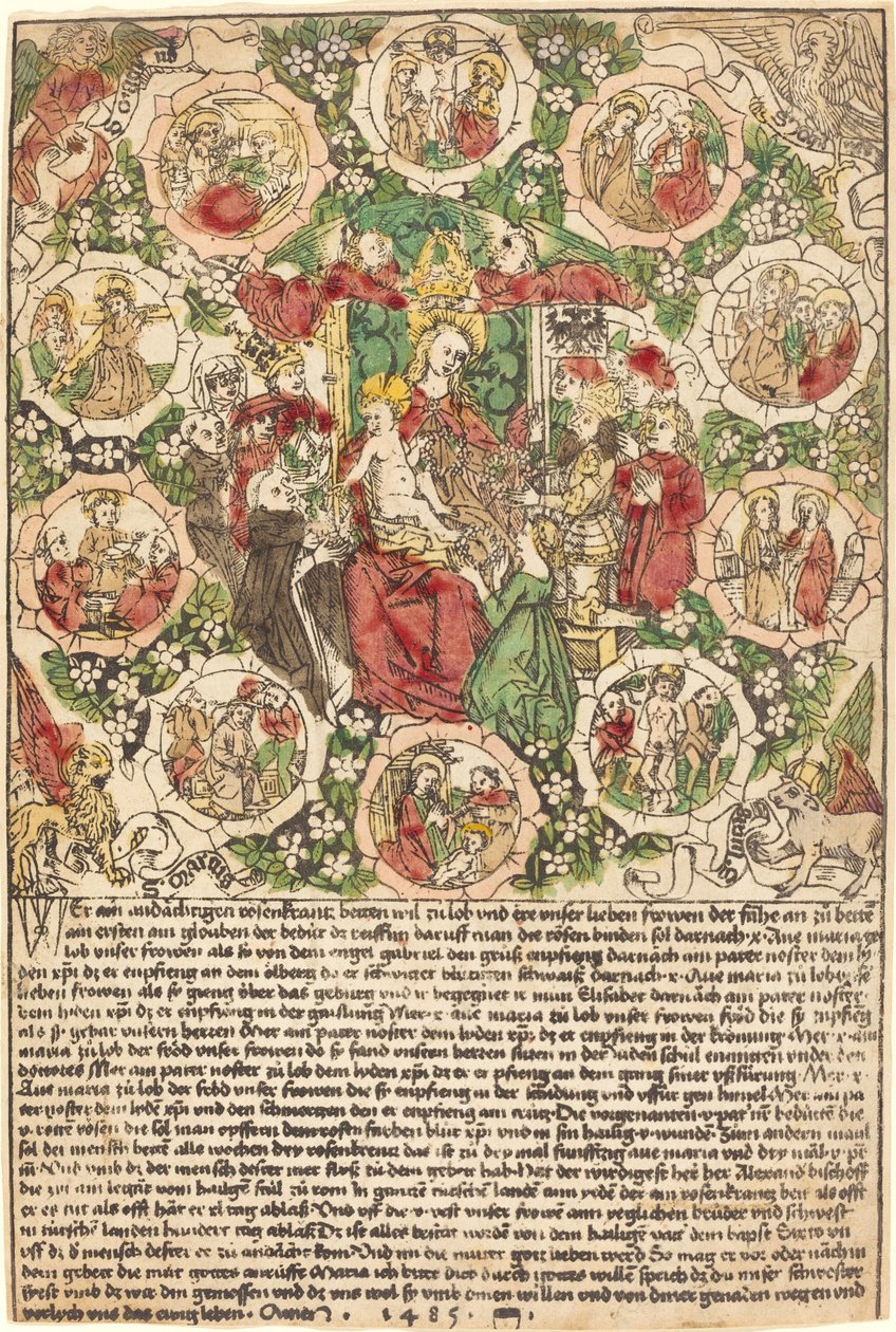 Madonna ruusukon kanssa tekijältä German 15th Century