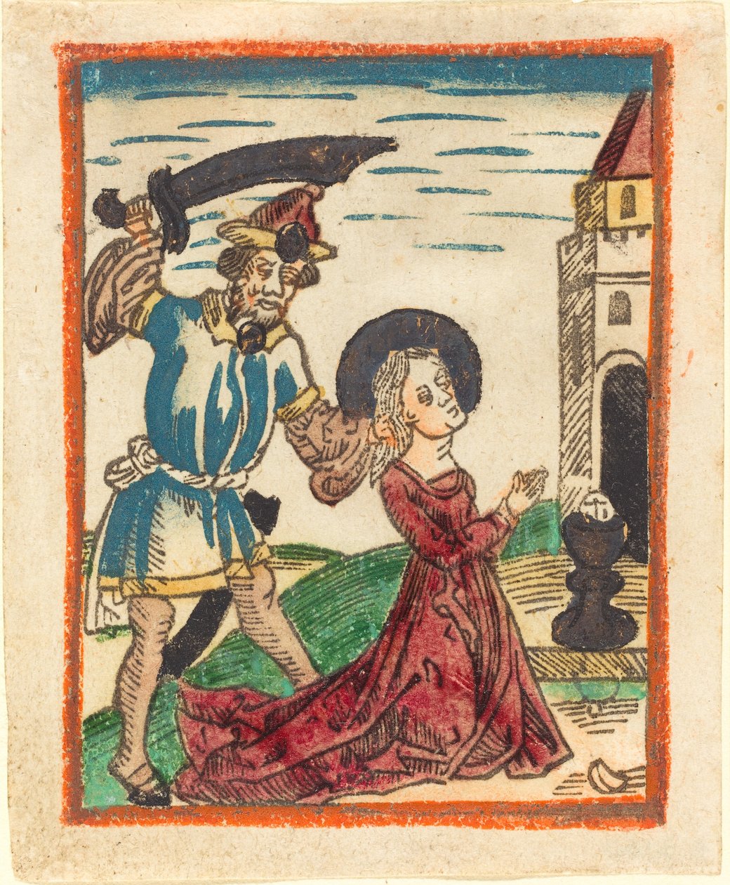 Pyhän Barbaran marttyyrikuolema tekijältä German 15th Century