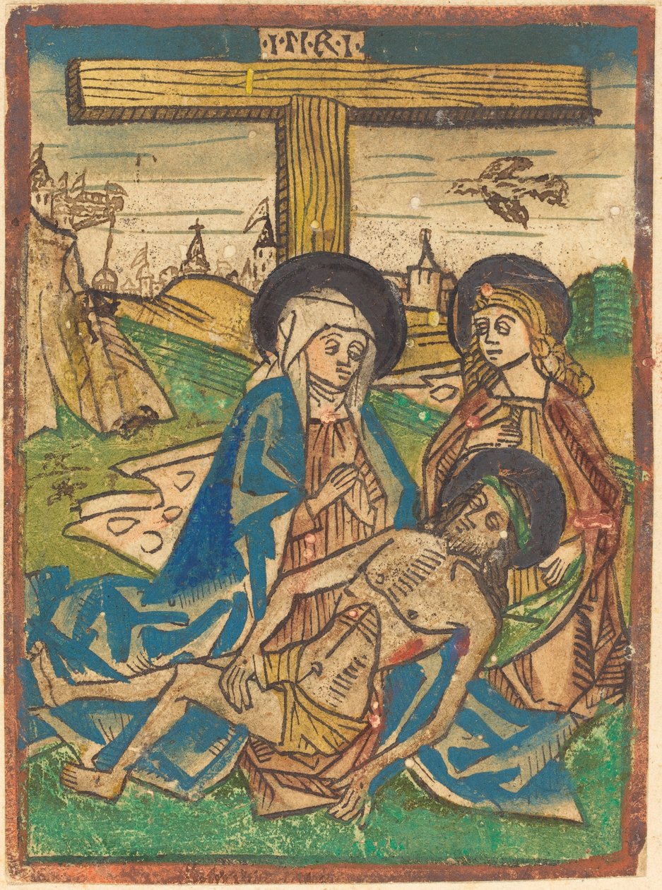 Pietà Pyhän Johanneksen kanssa tekijältä German 15th Century