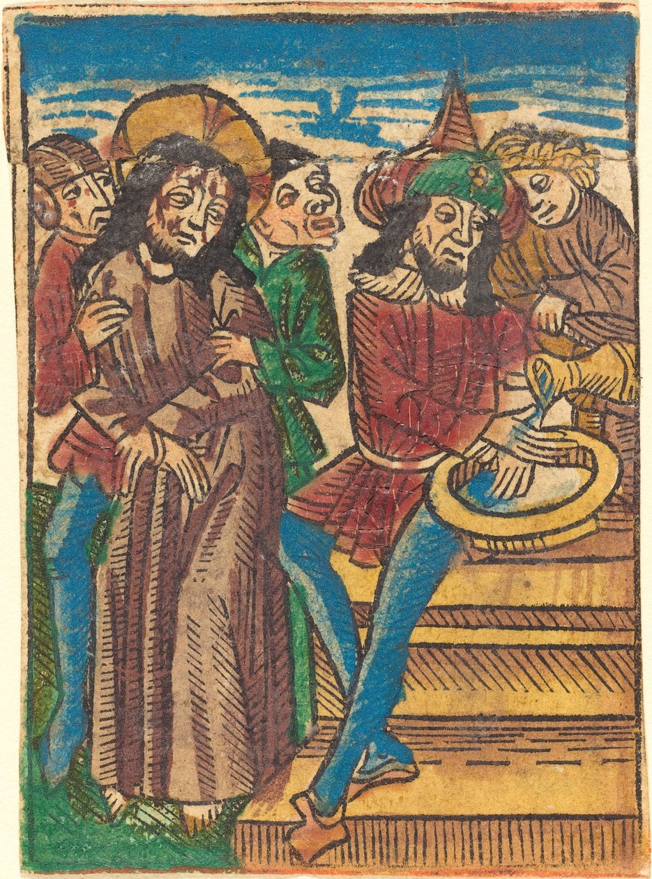 Pilatus pesee kätensä tekijältä German 15th Century