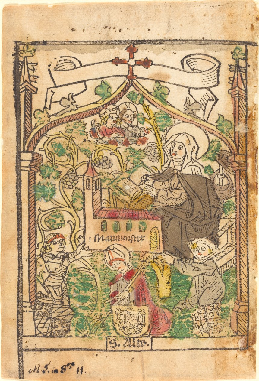 Saint Alto, Saint Bridget ja Mariamunsterin perustajat tekijältä German 15th Century