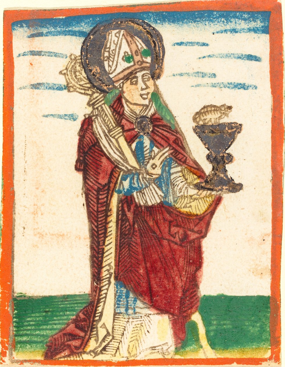 Pyhä Konrad Konstanzlainen tekijältä German 15th Century