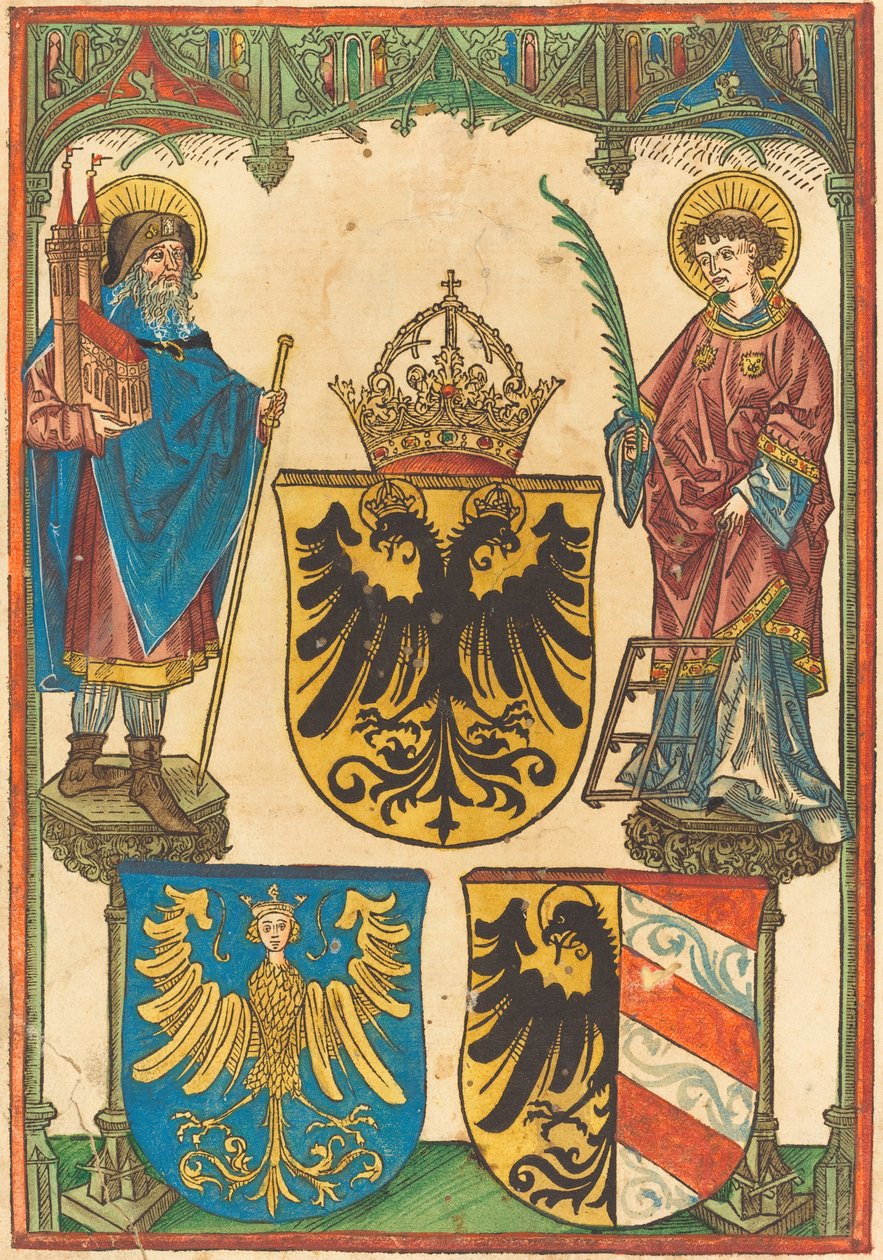 Saint Sebaldus ja Saint Lawrence tekijältä German 15th Century
