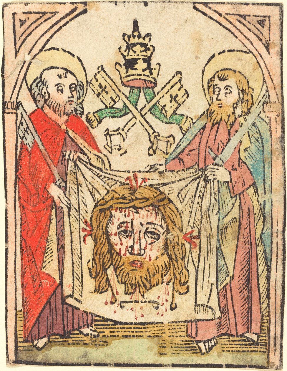 Pyhät Pietari ja Paavali Sudariumin kanssa tekijältä German 15th Century