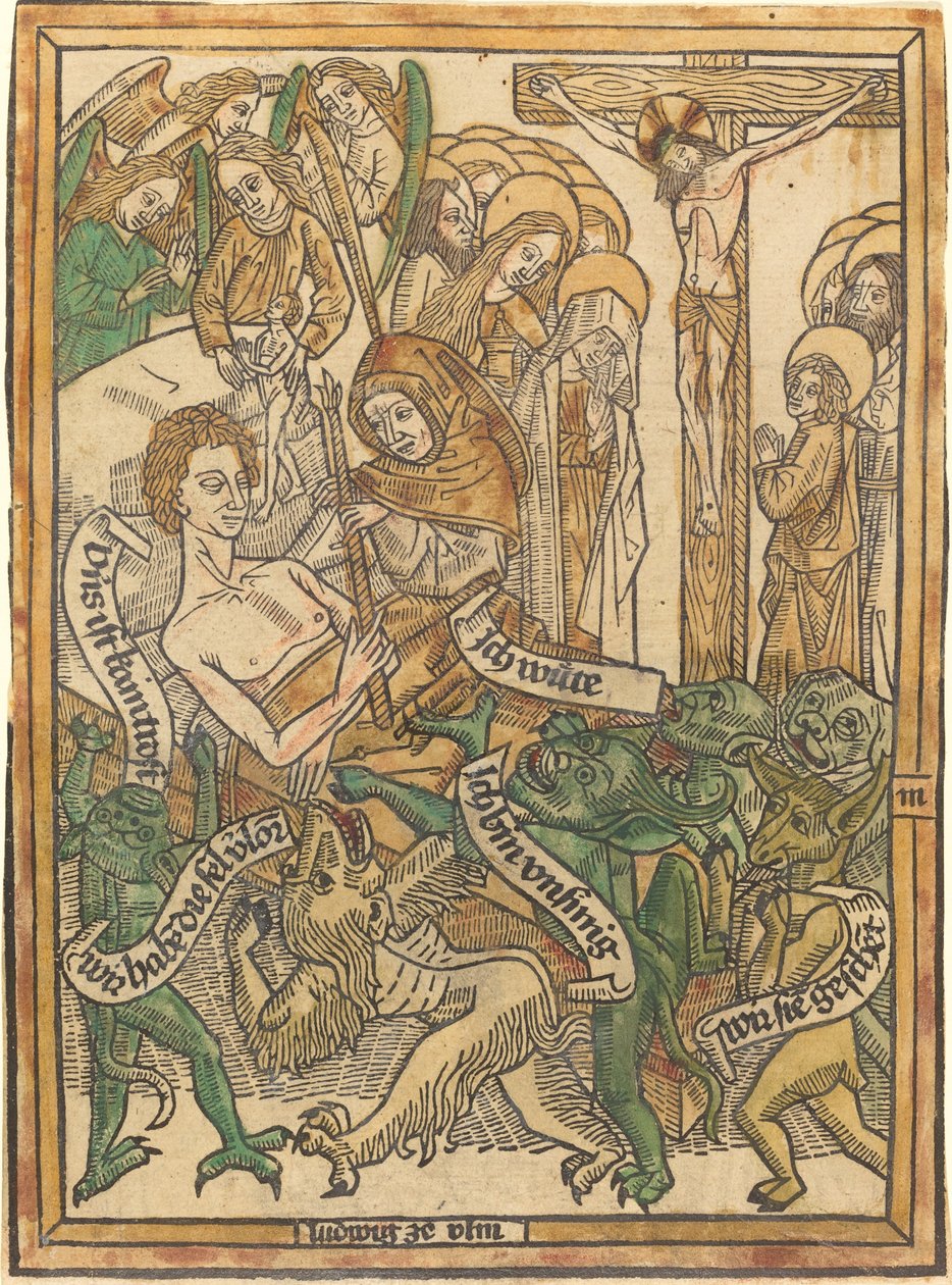 Kuolevan miehen viimeinen tuska tekijältä German 15th Century