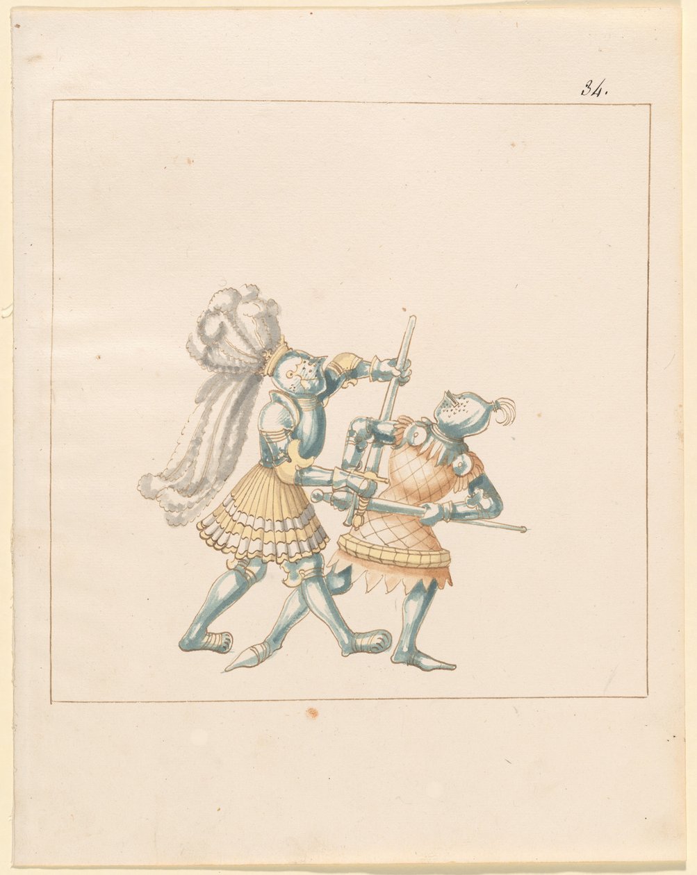 Freydal, The Book of Jousts and Tournament of Emperor Maximilian I: Combats on Foot (Jousts) (Nide III): Levy 164 tekijältä German 16th Century