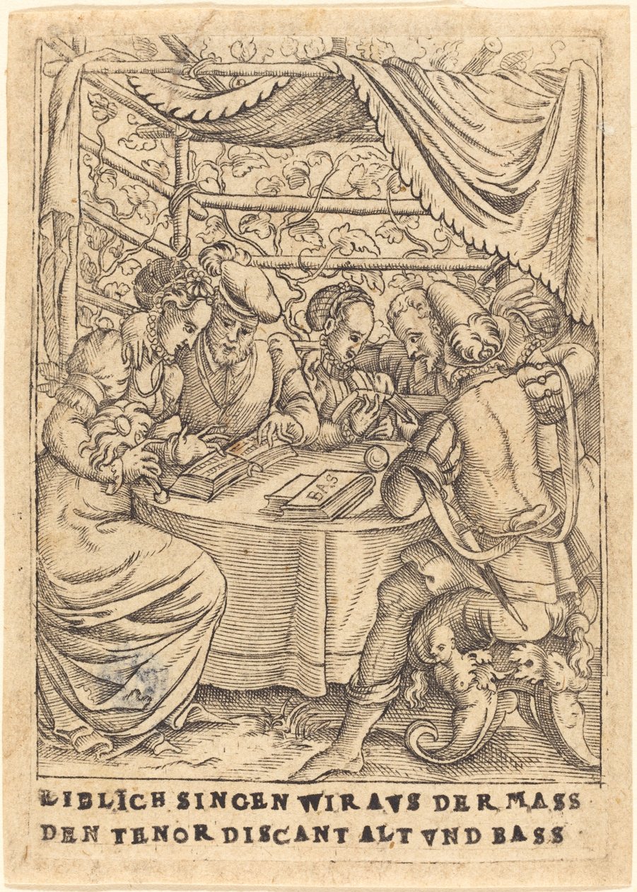 Laulamme rakkaudella tenoridiskantalttoa ja bassoa hieronnasta tekijältä German 16th Century