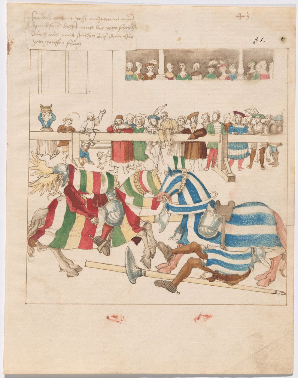 Pilkka Turnaus kiinteillä kilpeillä tekijältä German 16th Century