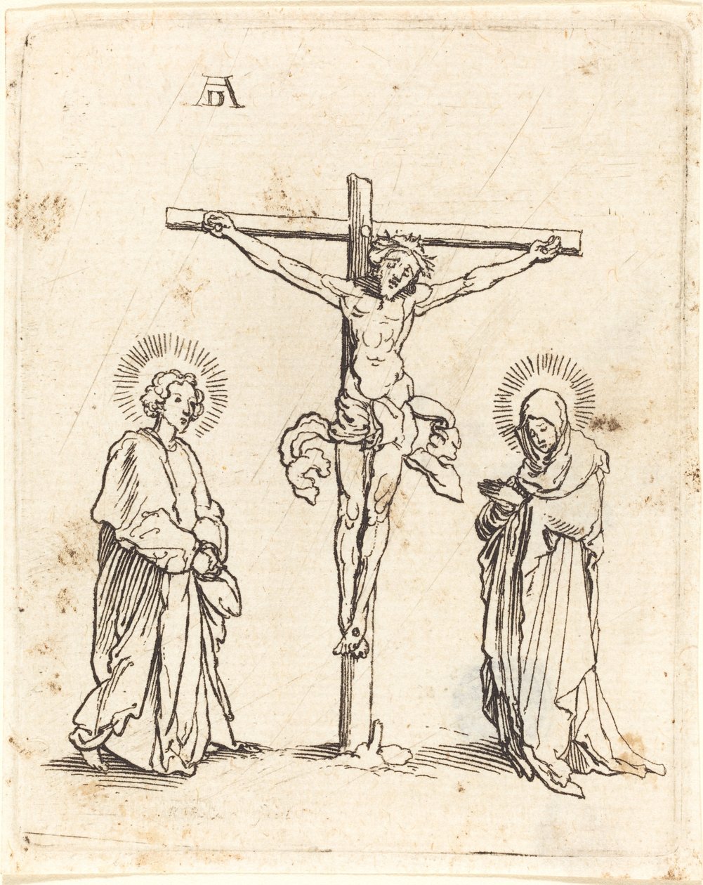 La Crucifixió amb la Verge i Sant Johnfinnish tekijältä German 16th Century after Albrecht Dürer