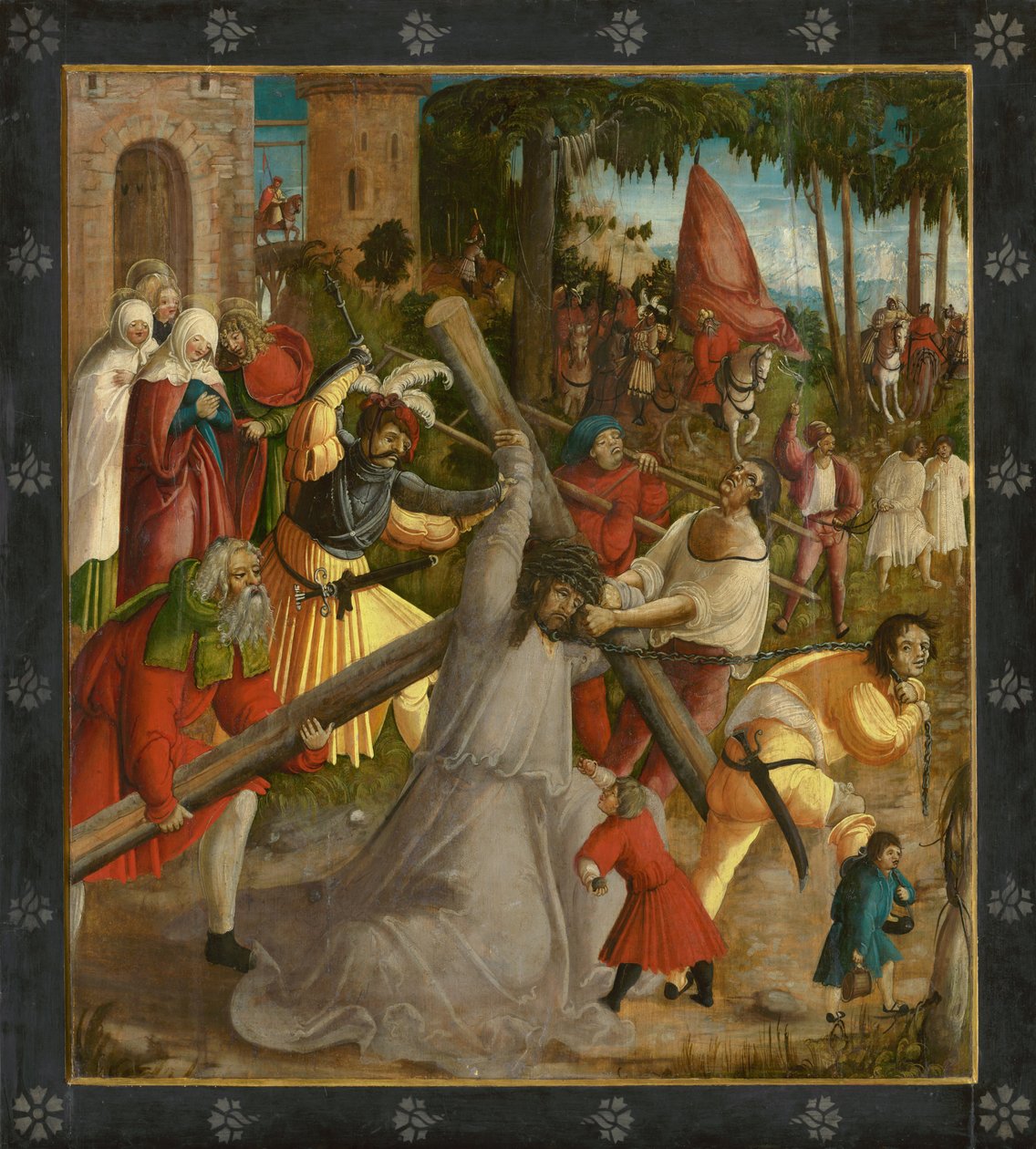 Kristus kantaa ristiä, noin 1515. tekijältä German Master