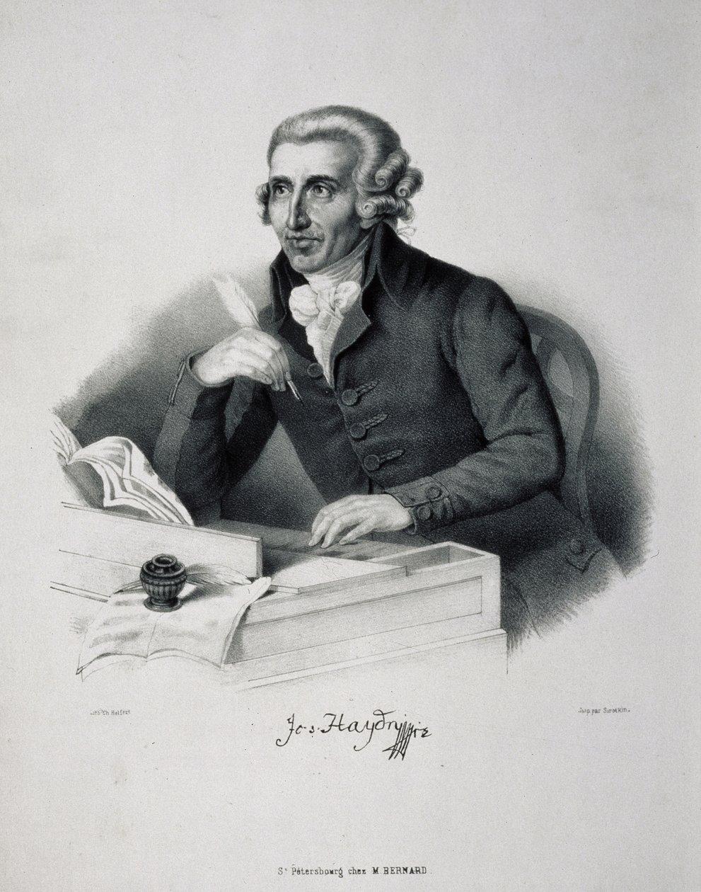 Muotokuva säveltäjä Joseph Haydnista 1732-1809 tekijältä German Master