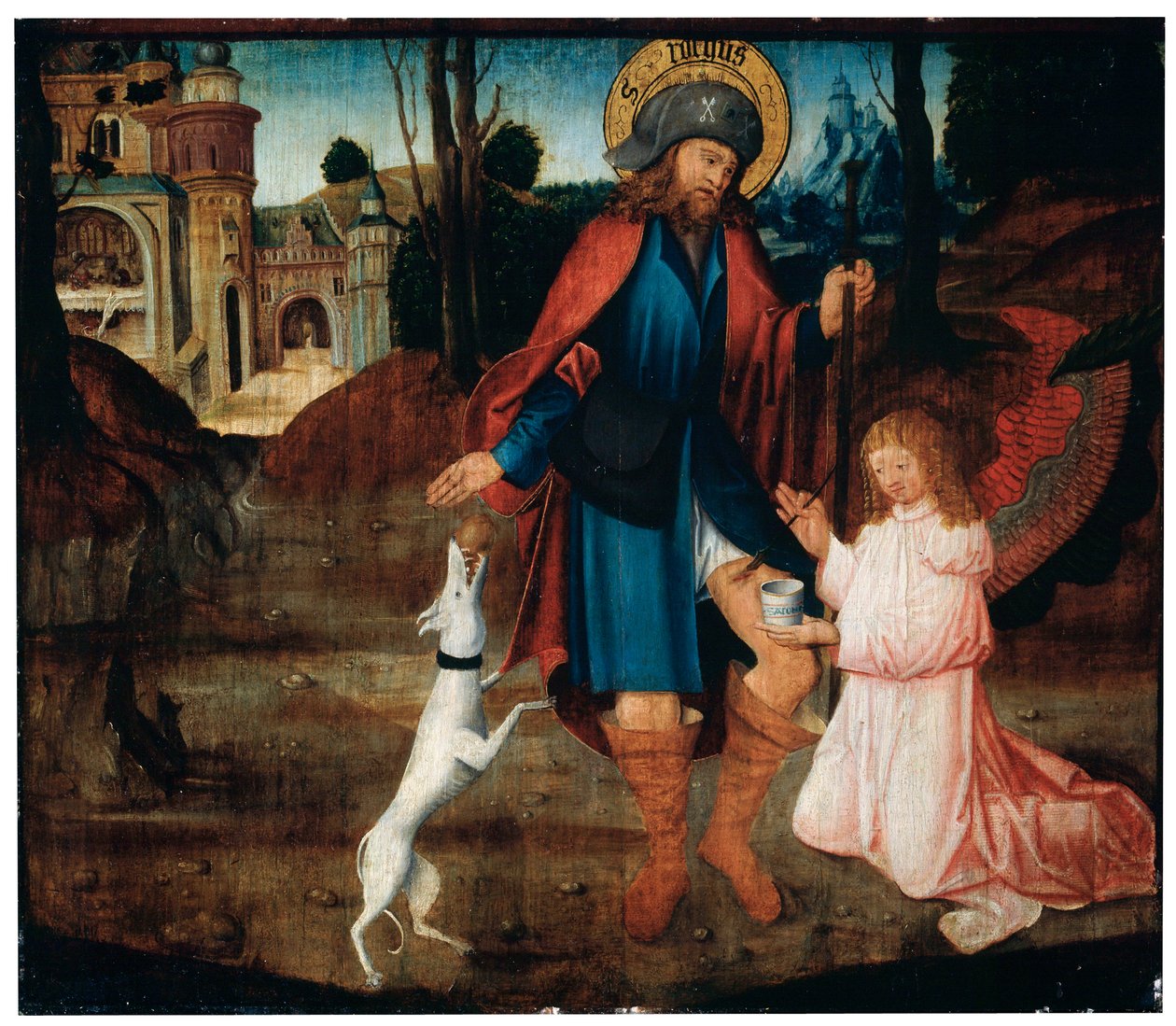 Saint Rochin paraneminen, 1400-luvun loppu tekijältä German Master