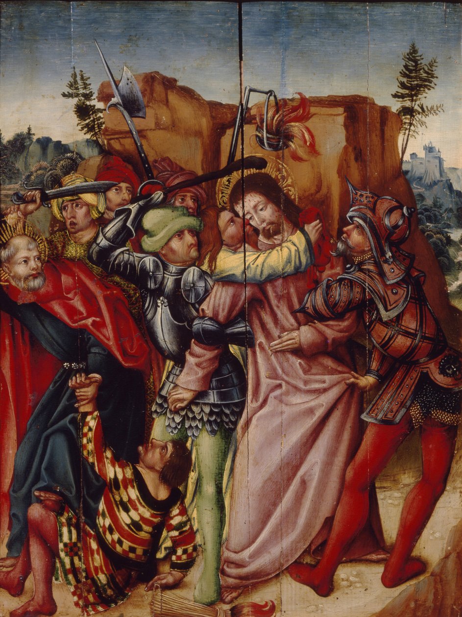 Juudaksen suudelma, 1500-luvun alku. tekijältä German Master