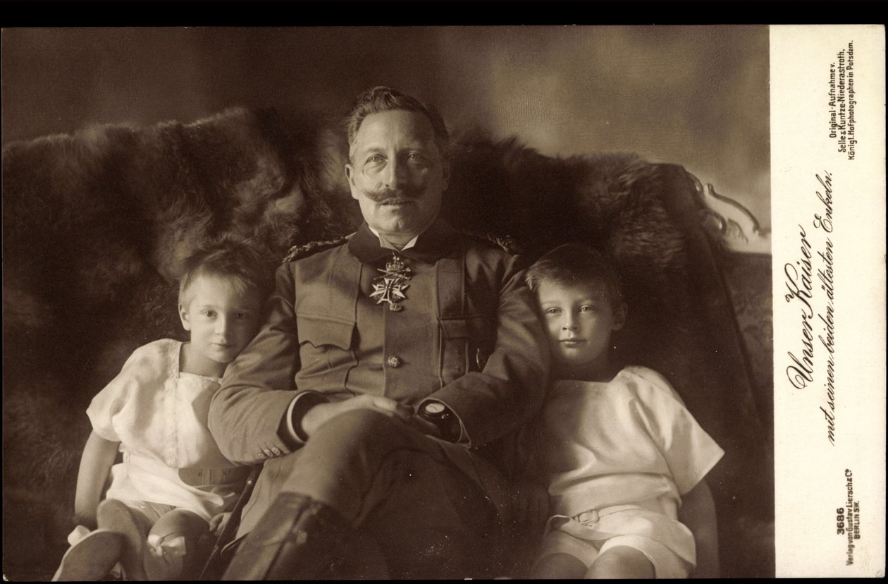 Keisari Vilhelm II, kaksi vanhinta poikaa, Liersch 3686 tekijältä German Photographer