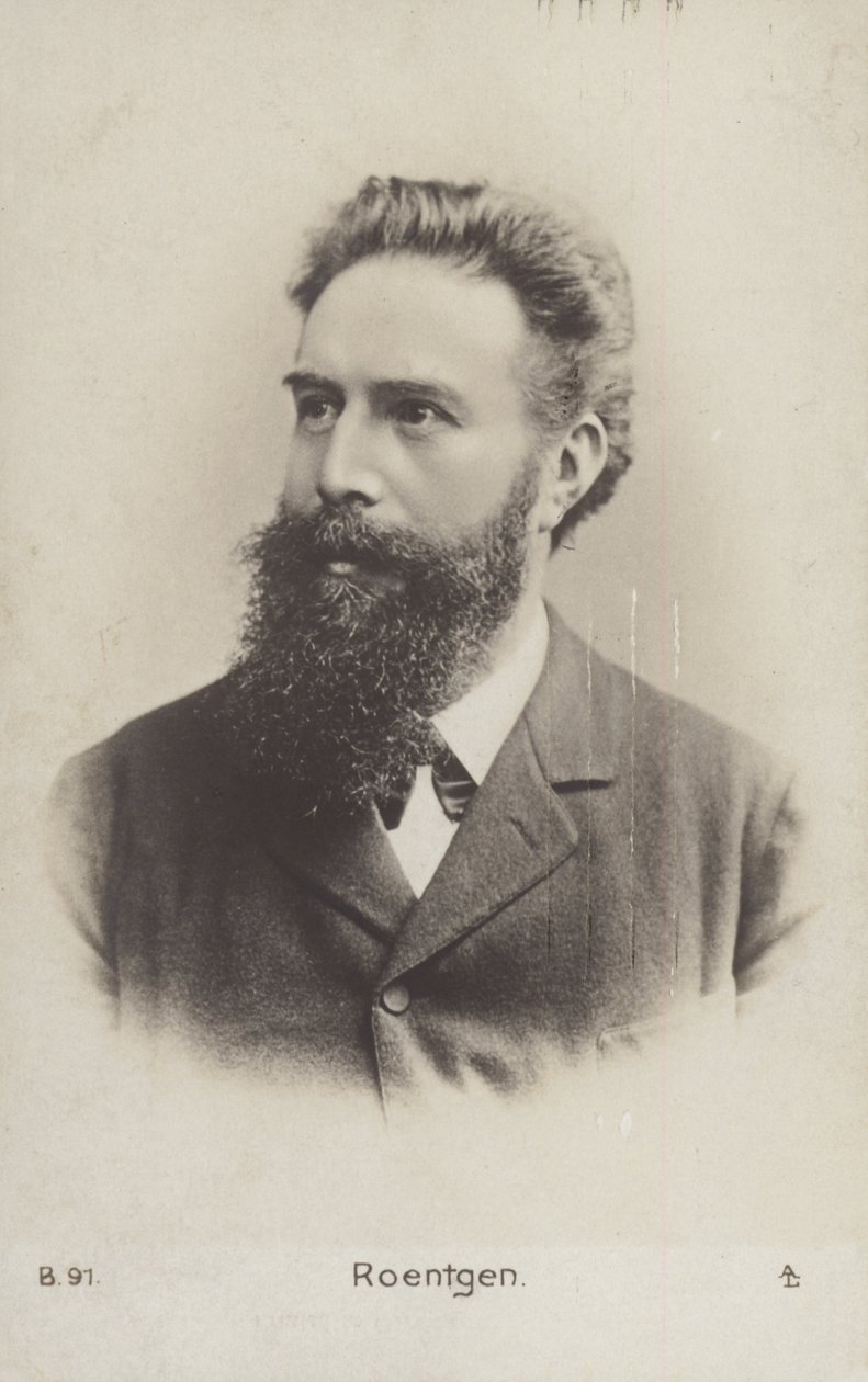 Wilhelm Röntgen (1845-1923), saksalainen fyysikko (s/w-kuva). tekijältä German Photographer