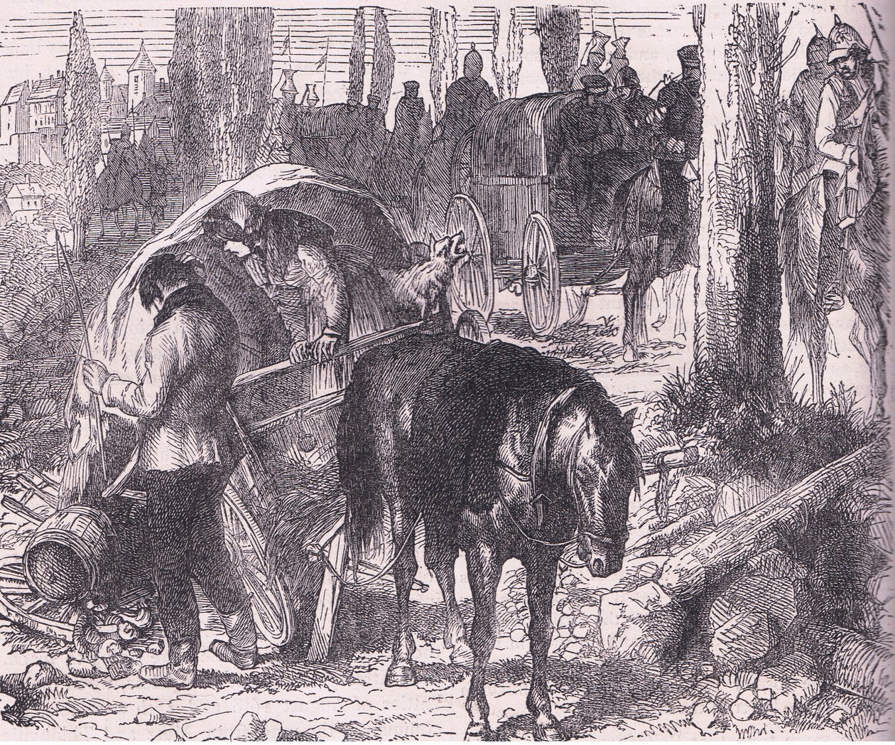 Erittely, Cassells History of the War Ranskan ja Saksan välillä, julkaisija Cassell and Company Limited, n. 1890 (litho) tekijältä German School