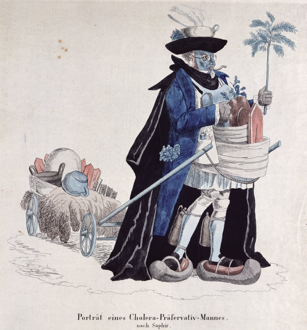 Mies suojautui koleralta vuoden 1832 epidemian aikana tekijältä German School