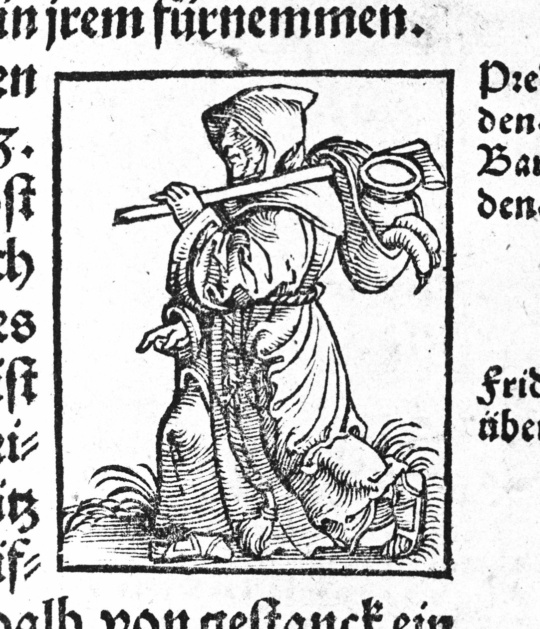 Pyhiinvaeltaja tiellä - elokuvassa "The Noble Strict Best Fromen", Johann Stumpff tekijältä German School