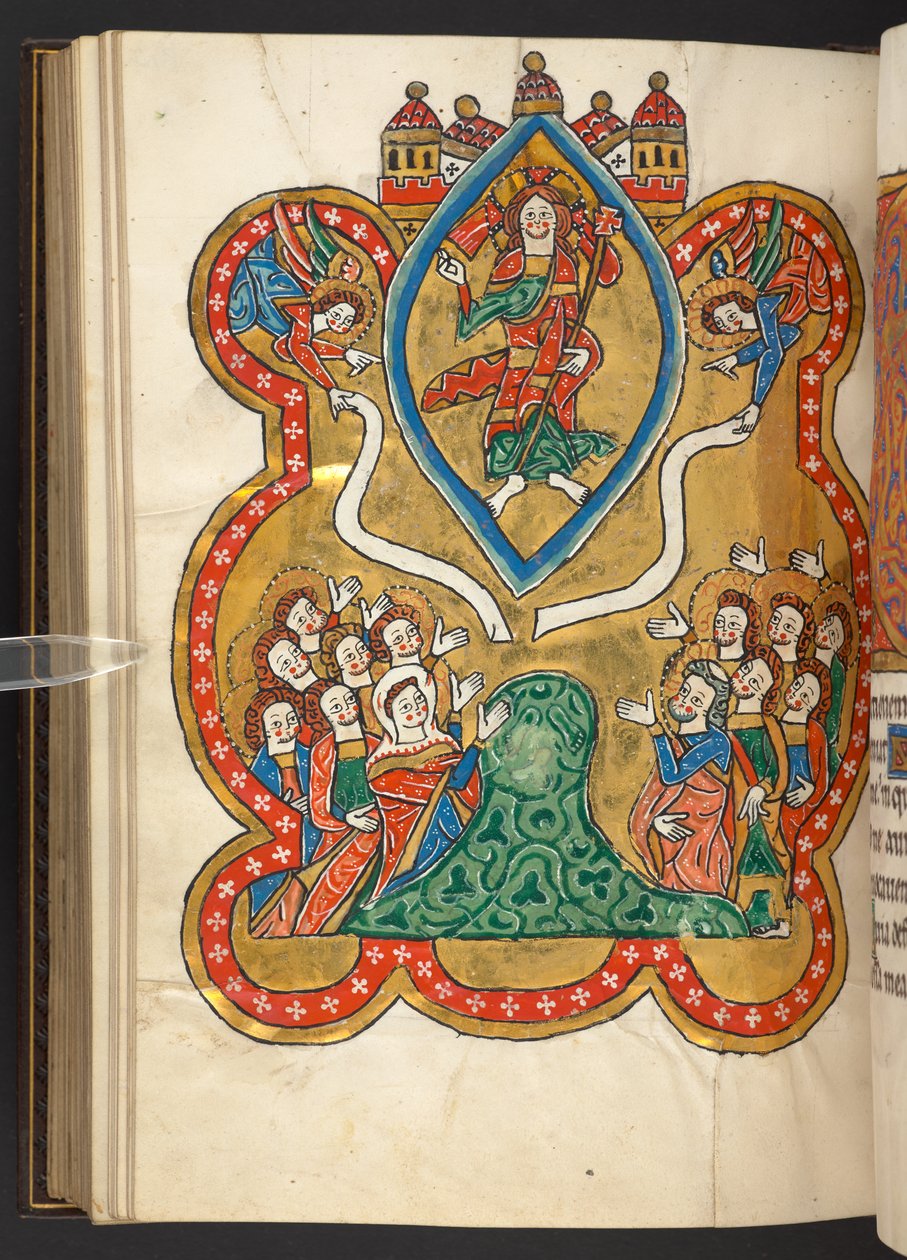 Lisätä. 60629, f.103v The Ascension (vellum) tekijältä German School