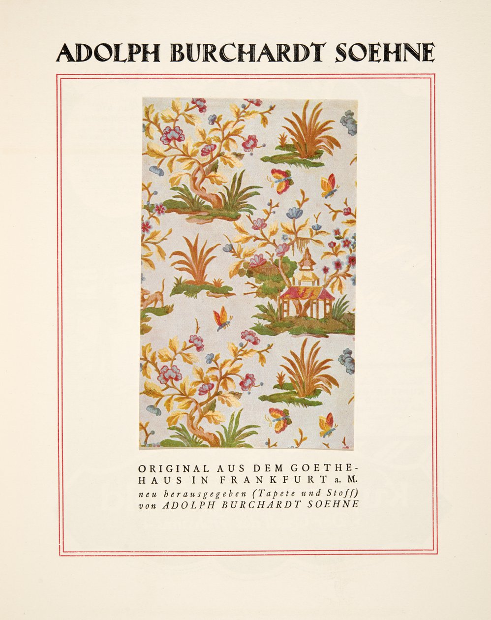 Adolph Burchardt Soehnen mainos, julkaisusta Styl, pub.1922 (pochoir-painatus). tekijältä German School