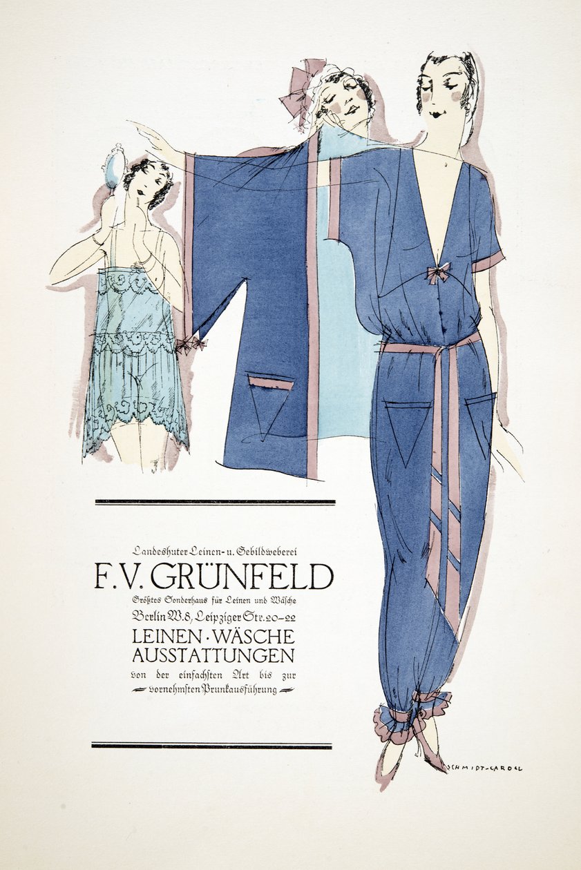 Mainos "F.V. Grunfeld", Styl, pub.1922 (pochoir print) tekijältä German School
