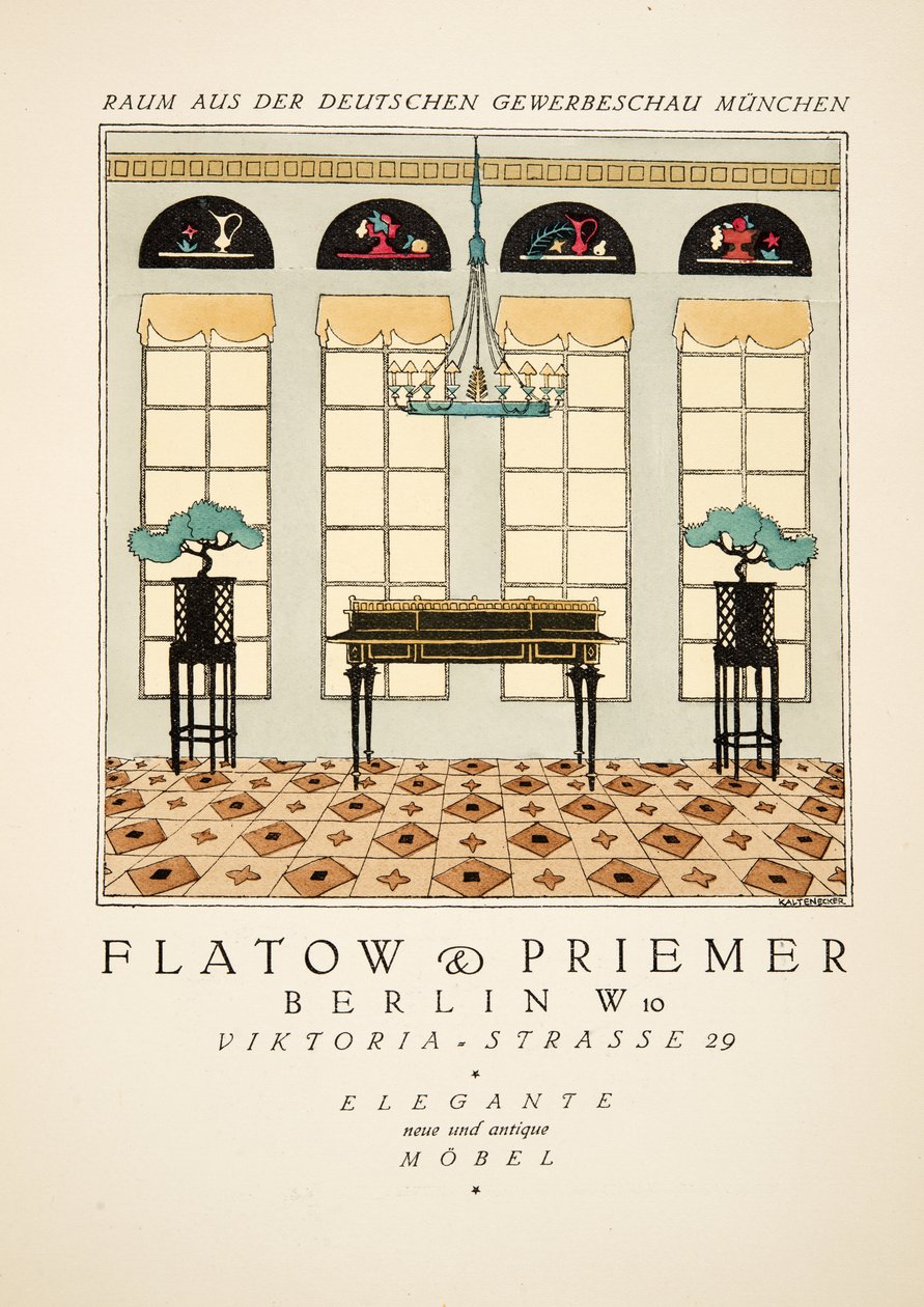Mainos kappaleelle "Flatow & Priemer", Styl, pub.1922 (pochoir print) tekijältä German School