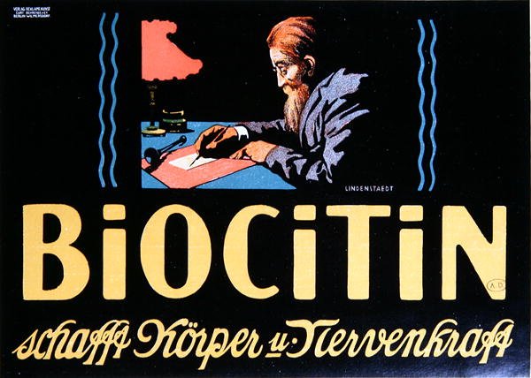 Mainos rauhoittavalle lääkkeelle "Biocitin", Berliini tekijältä German School