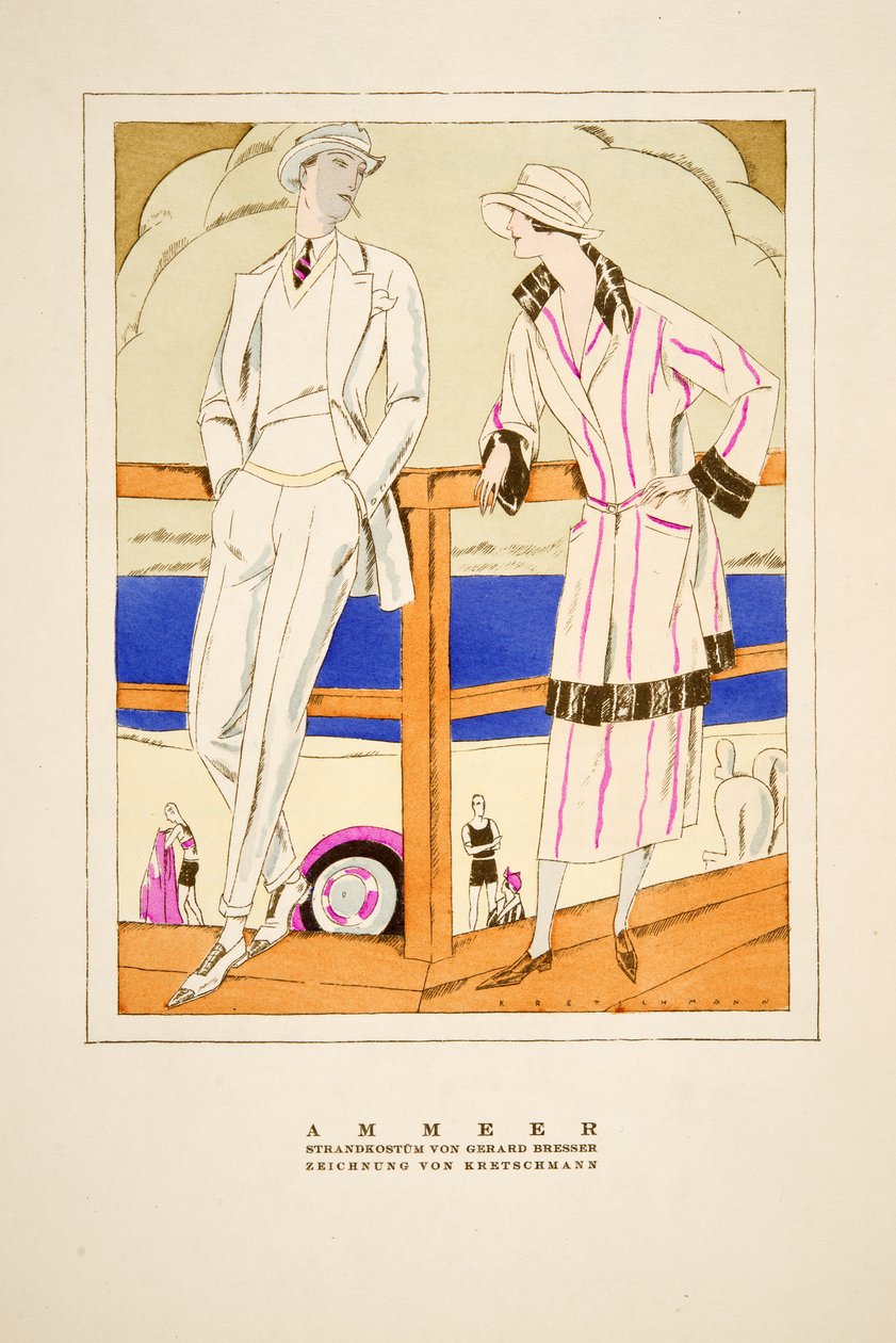 Ammeer, Gerard Bresserin asut, Styl, pub.1922 (pochoir print) tekijältä German School