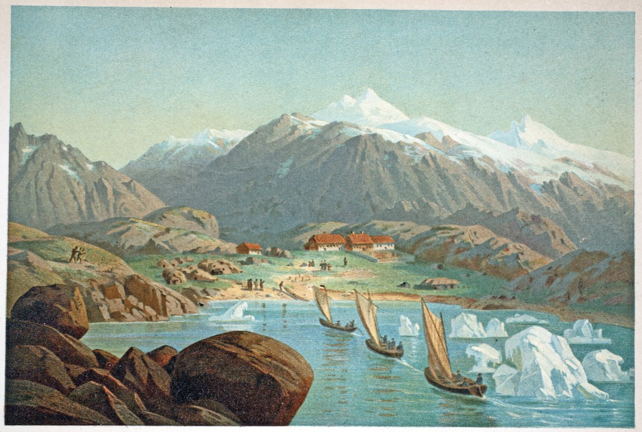 Veneiden saapuminen Friedrichstaliin, s. Lontoo, 1874 tekijältä German School
