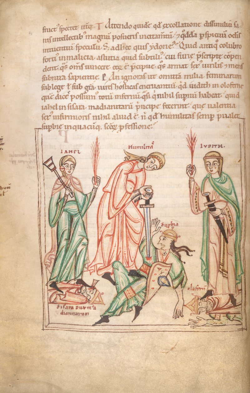 Arundel 44 f.34v, Nöyryyden voitto (vellum) tekijältä German School
